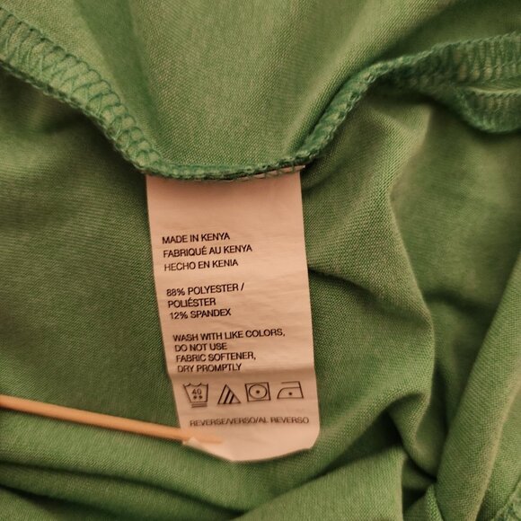 IZOD Polo Shirt Golf Casual Polyester Light Green Short Sleeve Mens XL‎ EUC - Picture 10 of 10